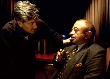 David Lynch with Michael J. Anderson