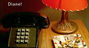 Phone by red lamp